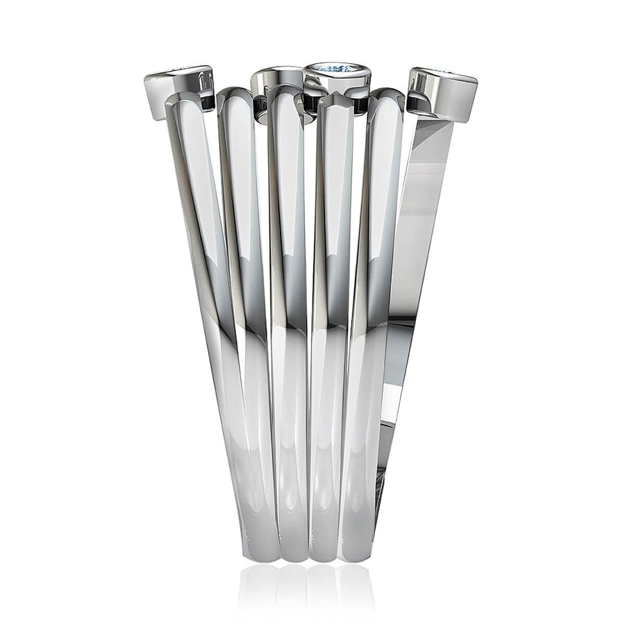 Bezel Diamond Ring Stack