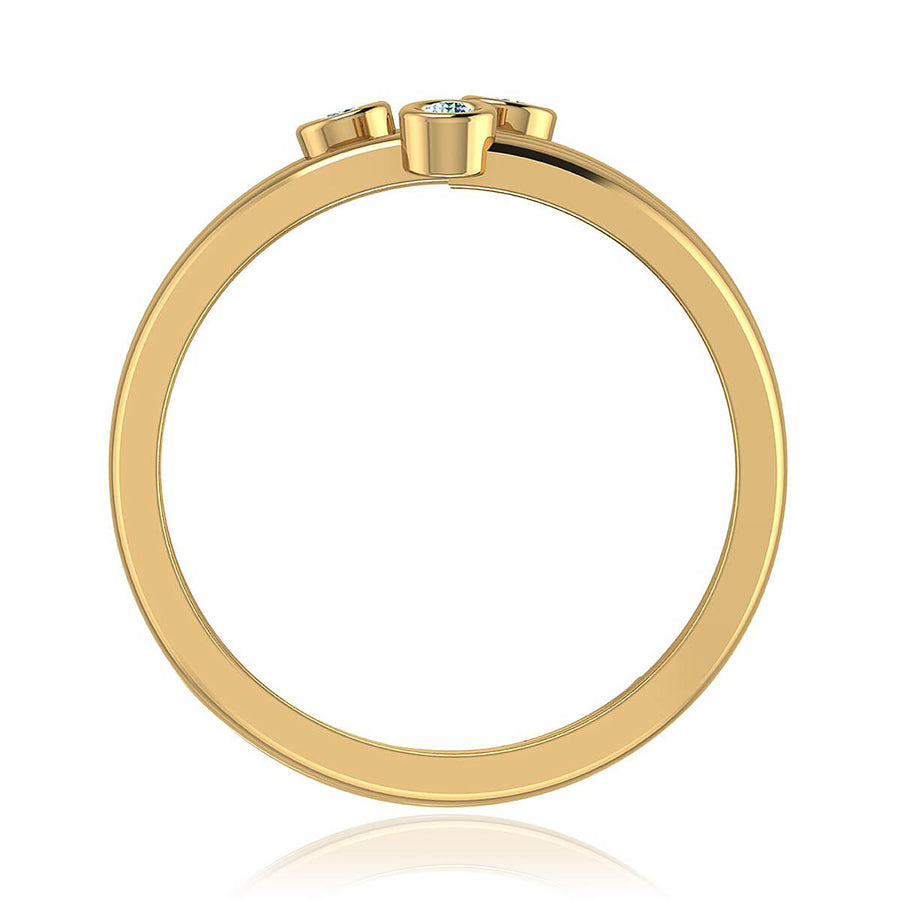 Bezel Diamond Ring Stack