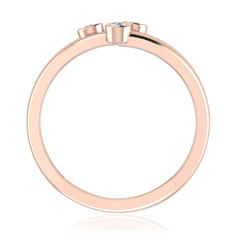 Bezel Diamond Ring Stack