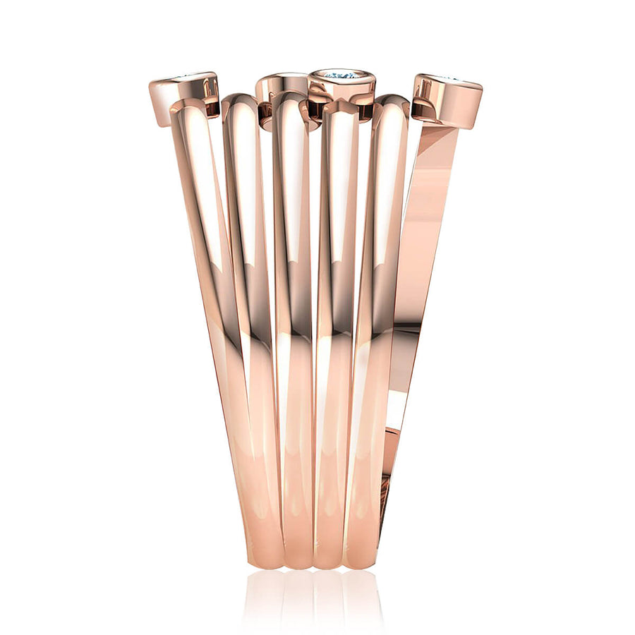 Bezel Diamond Ring Stack