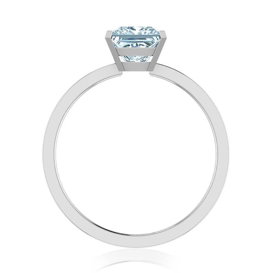 Petite Channel Set Princess Diamond Engagement Ring