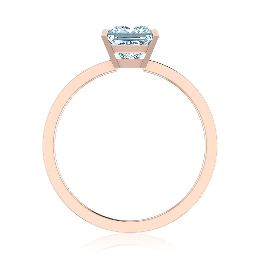 Petite Channel Set Princess Diamond Engagement Ring