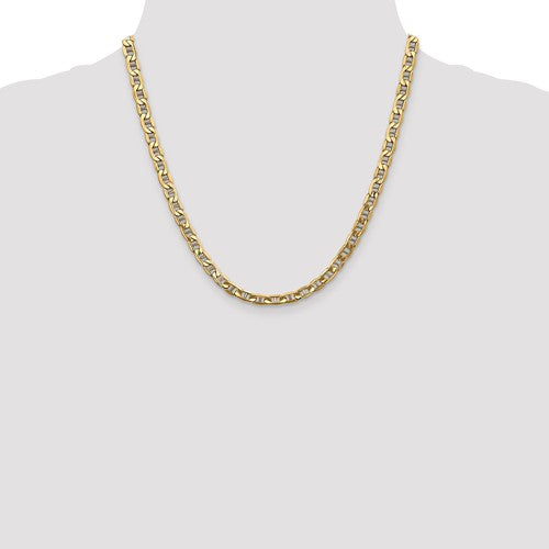 14K Yellow Gold 5.5mm Anchor Chain Necklace