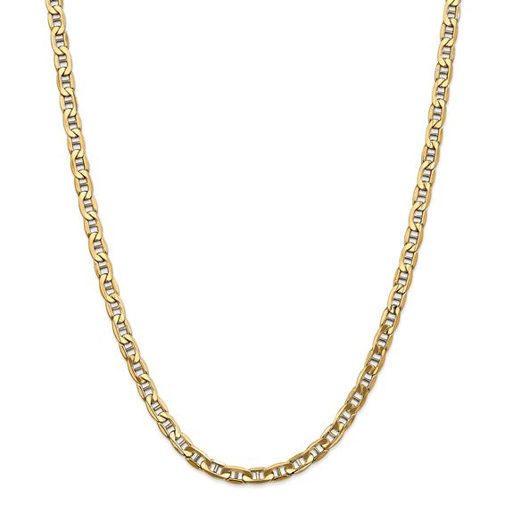 14K Yellow Gold 5.5mm Anchor Chain Necklace