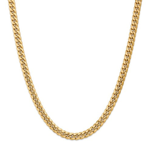 14K Yellow Gold 7.3 mm Miami Cuban Chain