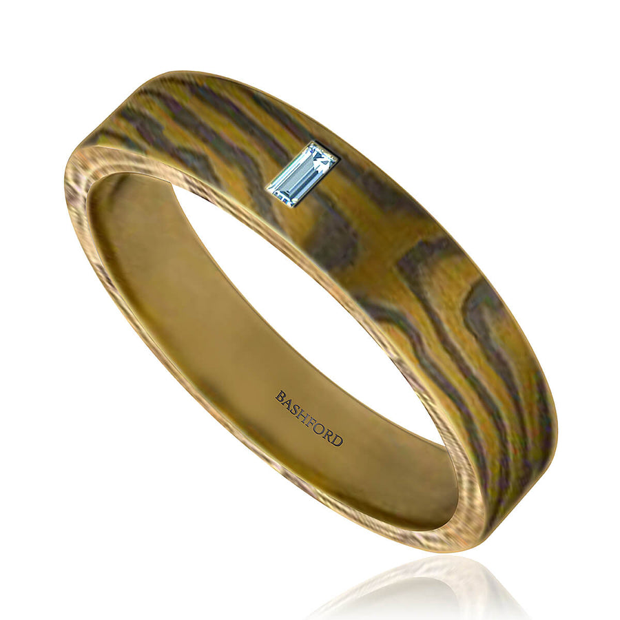 Britton Mokume Diamond Band (1/2 ct. tw.)