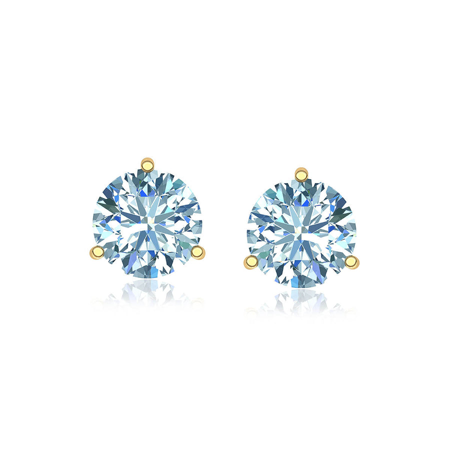 Three-Prong Martini Round Diamond Stud Earrings (1 ct. tw.)