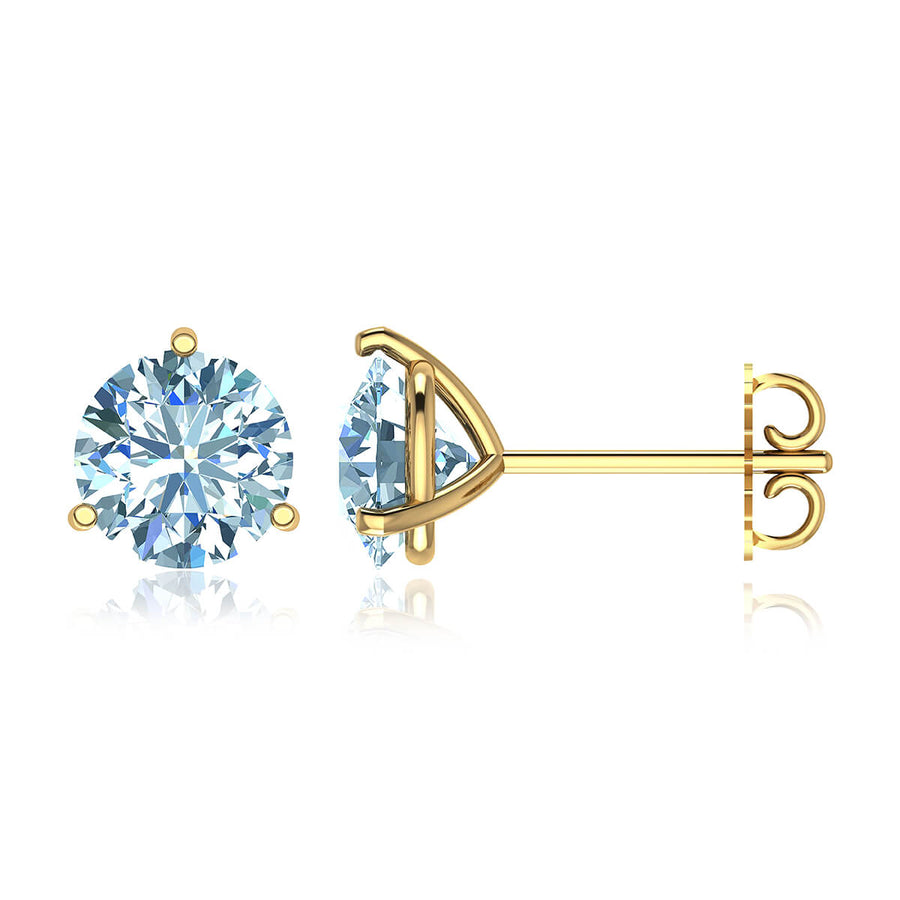 Three-Prong Martini Round Diamond Stud Earrings (1 ct. tw.)