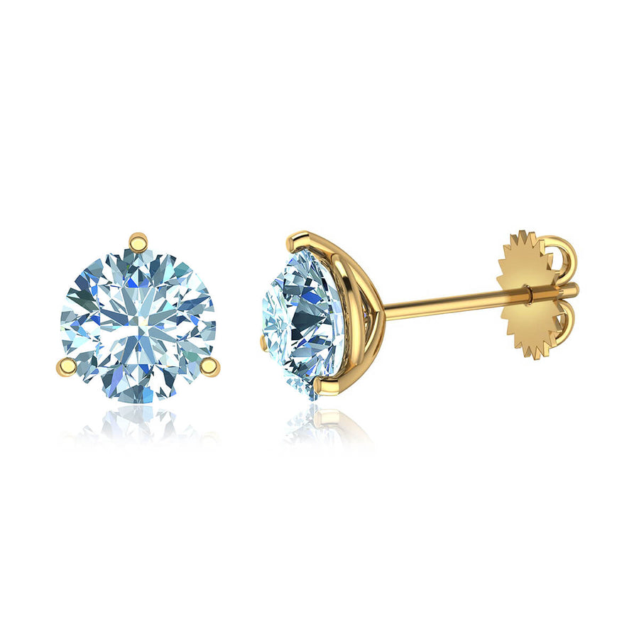 Three-Prong Martini Round Diamond Stud Earrings (1 ct. tw.)