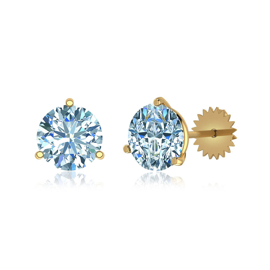Three-Prong Martini Round Diamond Stud Earrings (1 ct. tw.)
