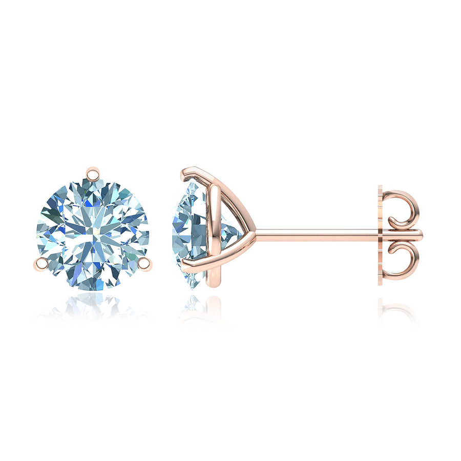 Three-Prong Martini Round Diamond Stud Earrings (1 ct. tw.)