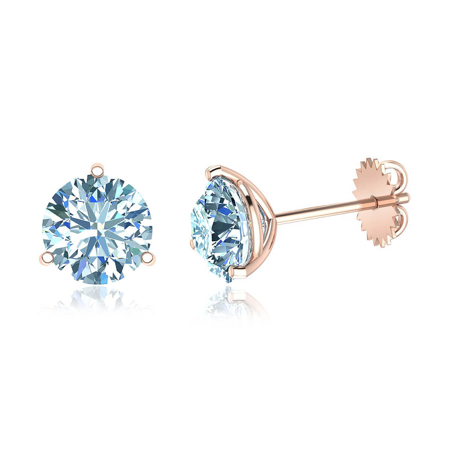 Three-Prong Martini Round Diamond Stud Earrings (1 ct. tw.)