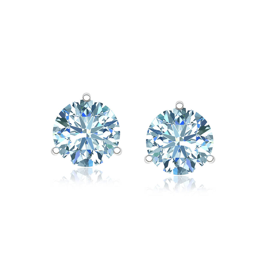 Three-Prong Martini Round Diamond Stud Earrings (1 ct. tw.)