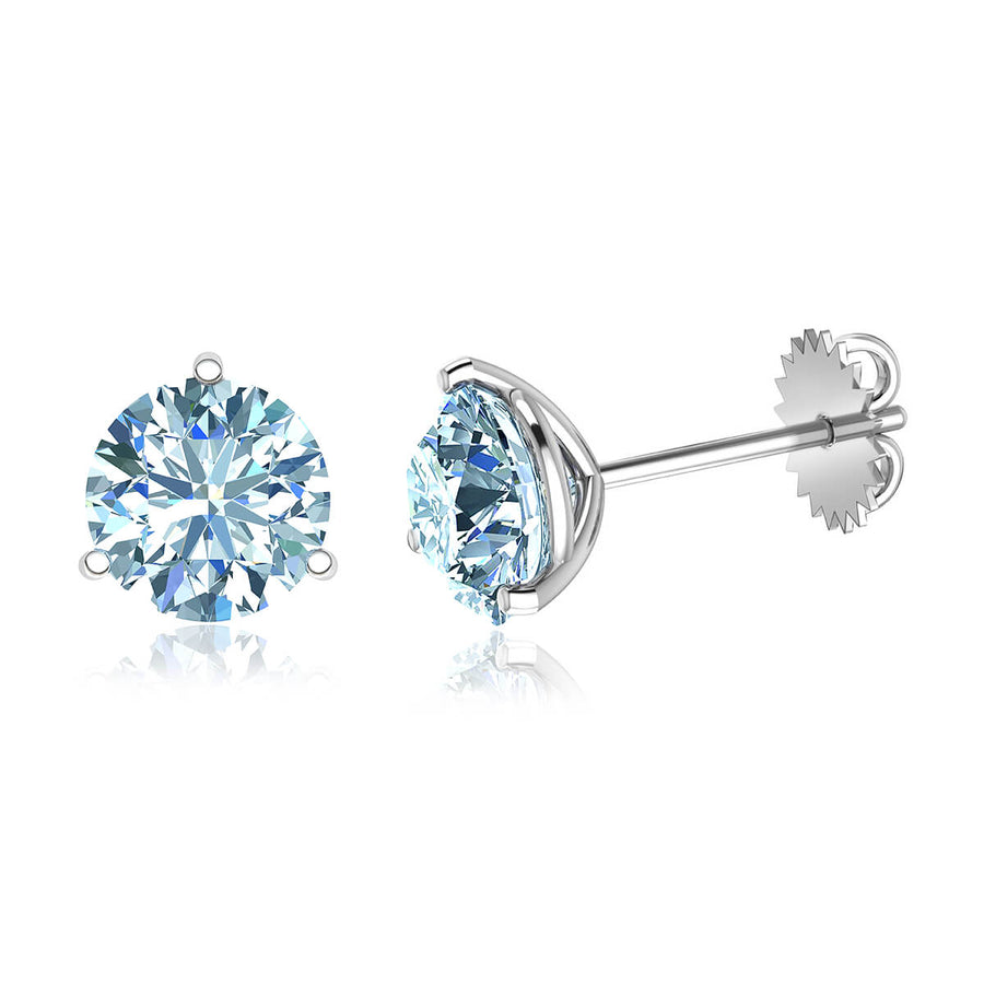 Three-Prong Martini Round Diamond Stud Earrings (1 ct. tw.)