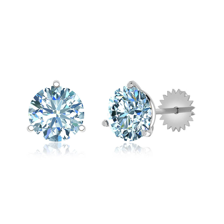 Three-Prong Martini Round Diamond Stud Earrings (1 ct. tw.)