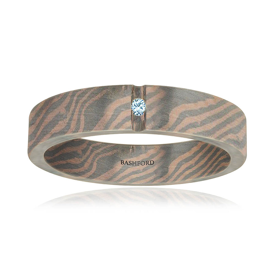 Cascade Mokume Diamond Band (1/3 Ct. tw)