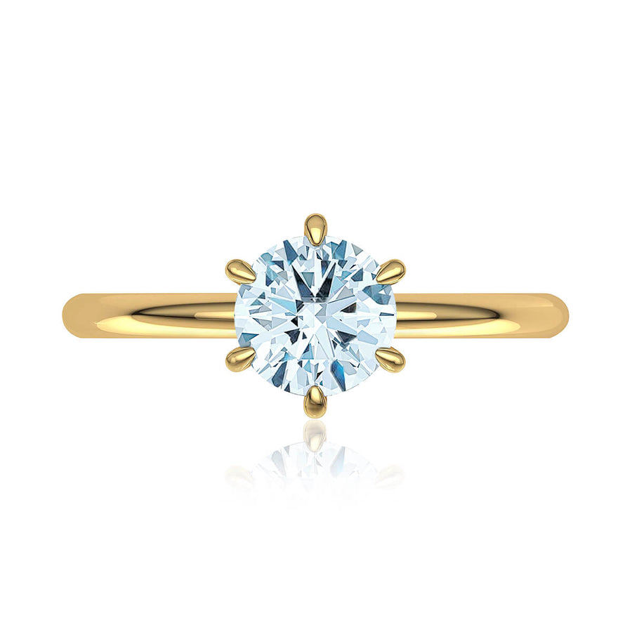 Six-Prong Petite Comfort Fit Ring