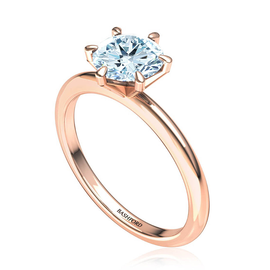 Six-Prong Petite Comfort Fit Engagement Ring
