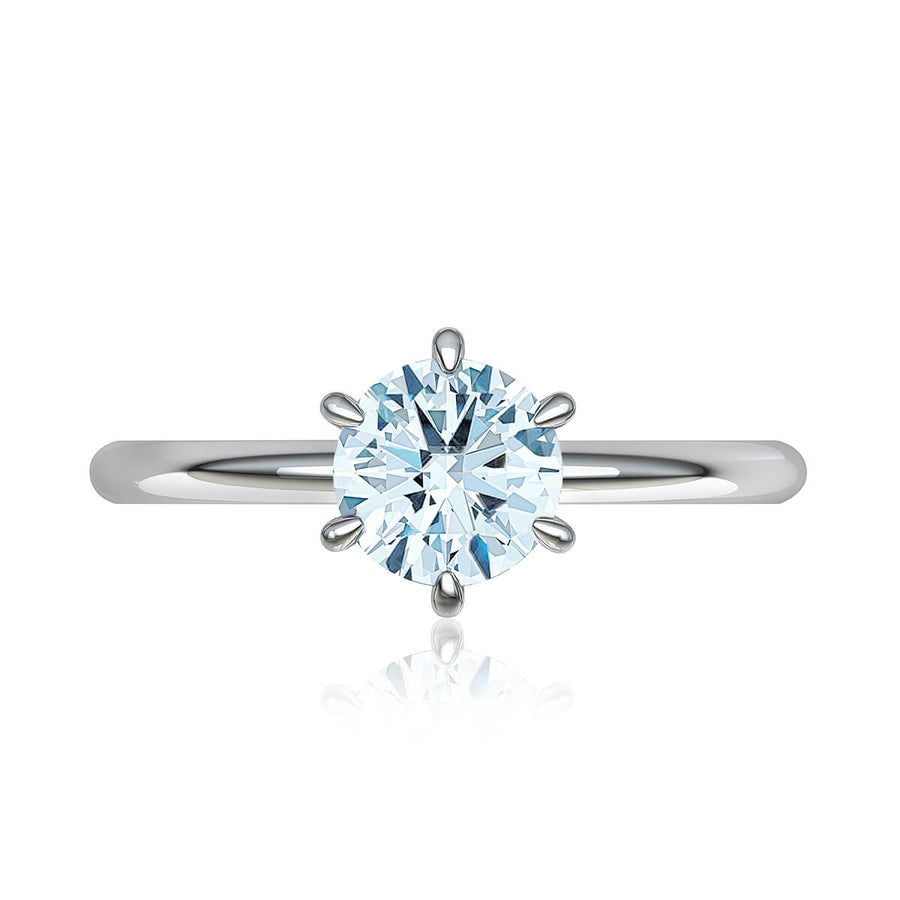 Six-Prong Petite Comfort Fit Ring