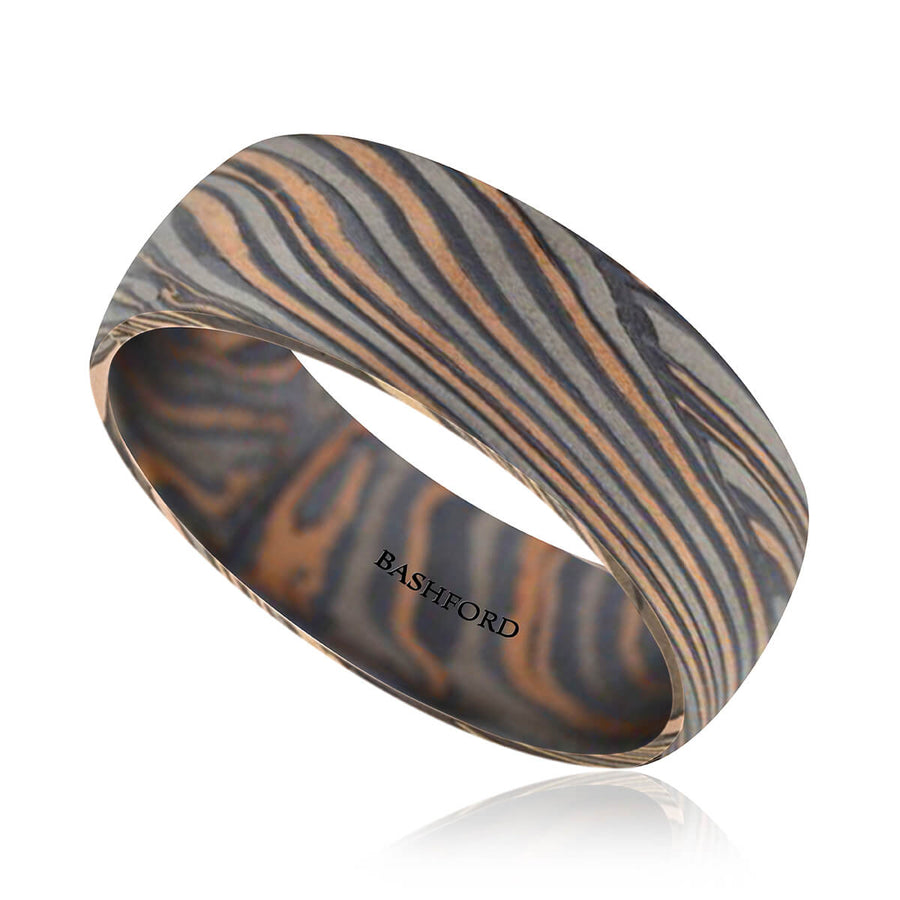Chapada Mokume Wedding Band (8 mm)