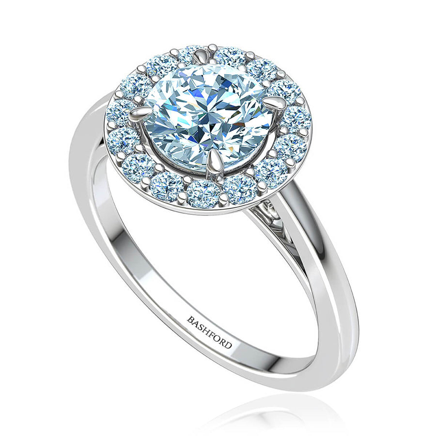 Classic Halo Diamond Ring