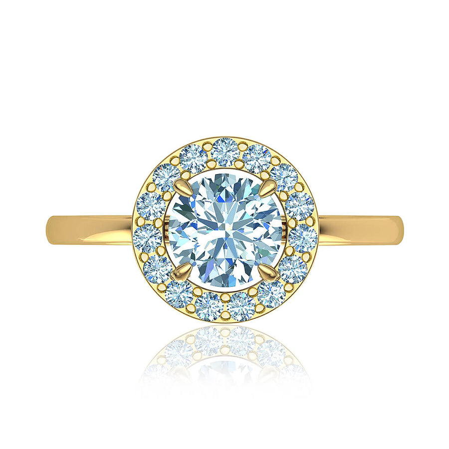 Classic Halo Diamond Ring