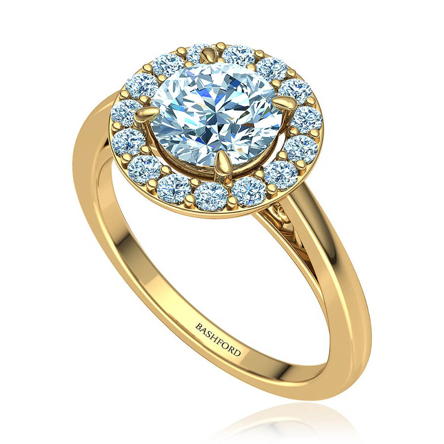 Classic Halo Diamond Ring