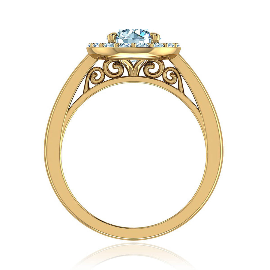 Classic Halo Diamond Ring