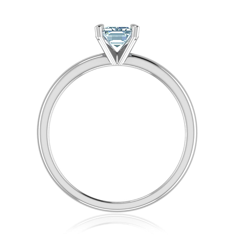 Emerald-Cut Solitaire Diamond Ring