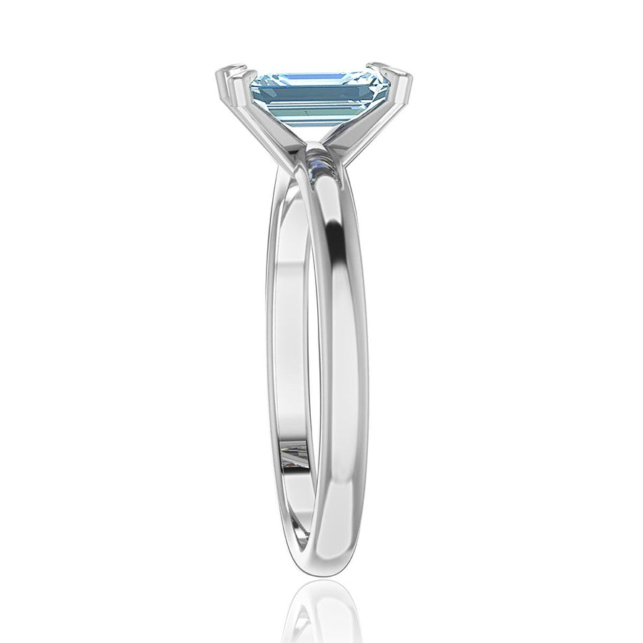 Emerald-Cut Solitaire Diamond Ring