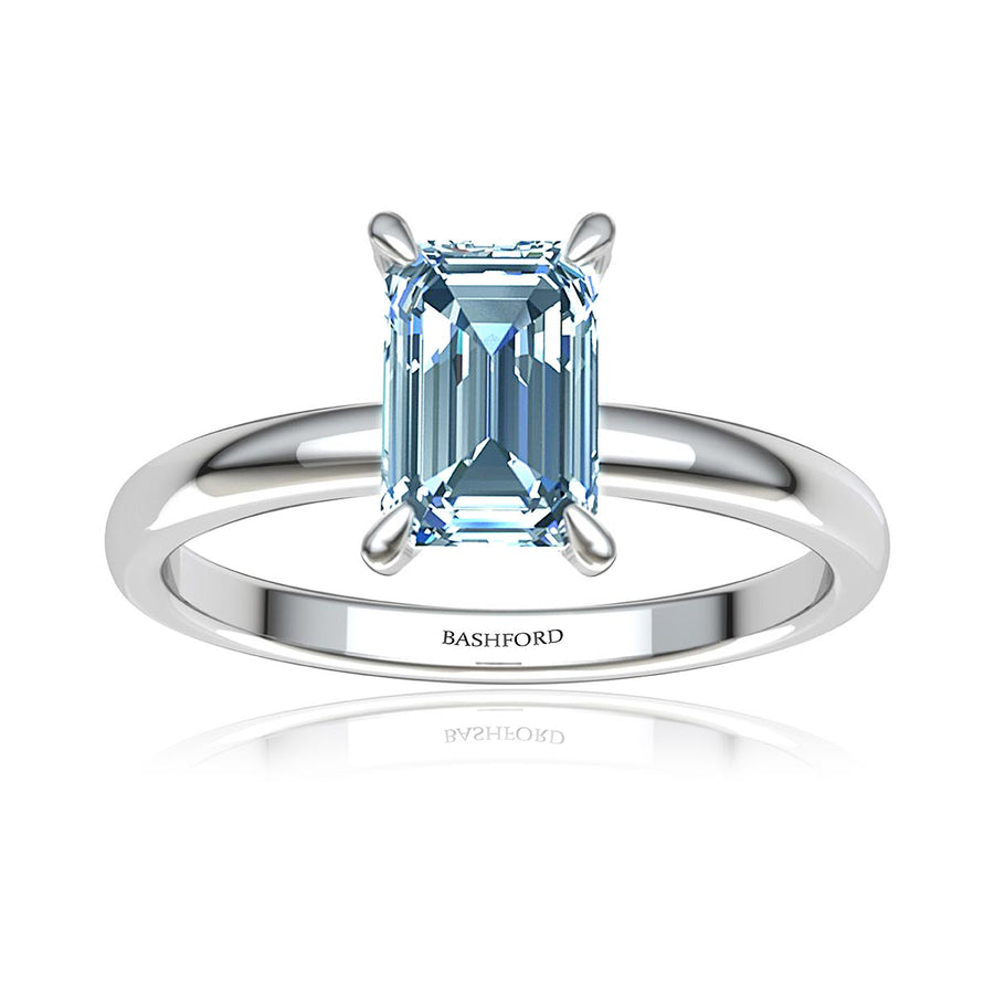 Emerald-Cut Solitaire Diamond Ring
