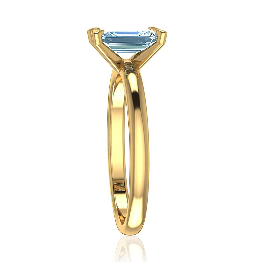Emerald-Cut Solitaire Diamond Ring