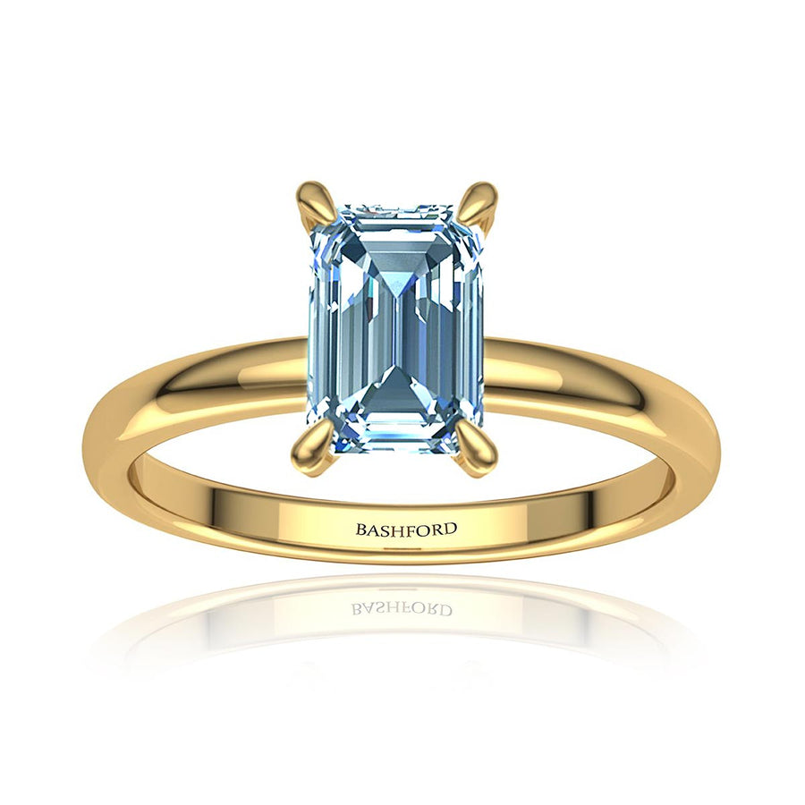 Emerald-Cut Solitaire Diamond Ring