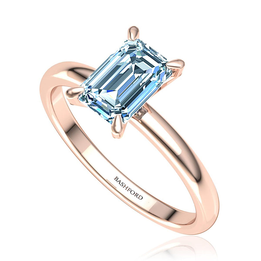 Emerald-Cut Solitaire Diamond Ring