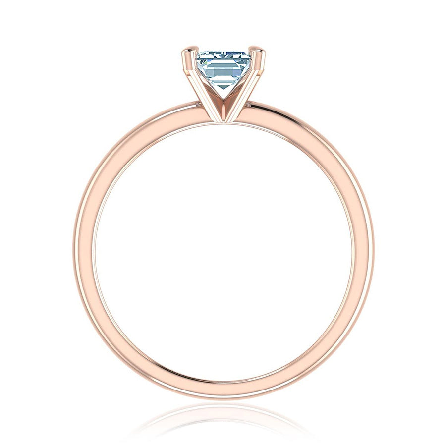 Emerald-Cut Solitaire Diamond Ring