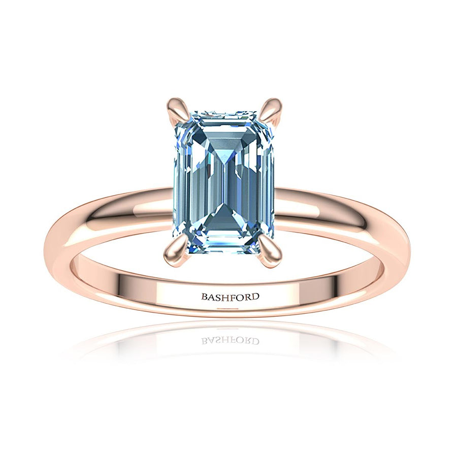 Emerald-Cut Solitaire Diamond Ring