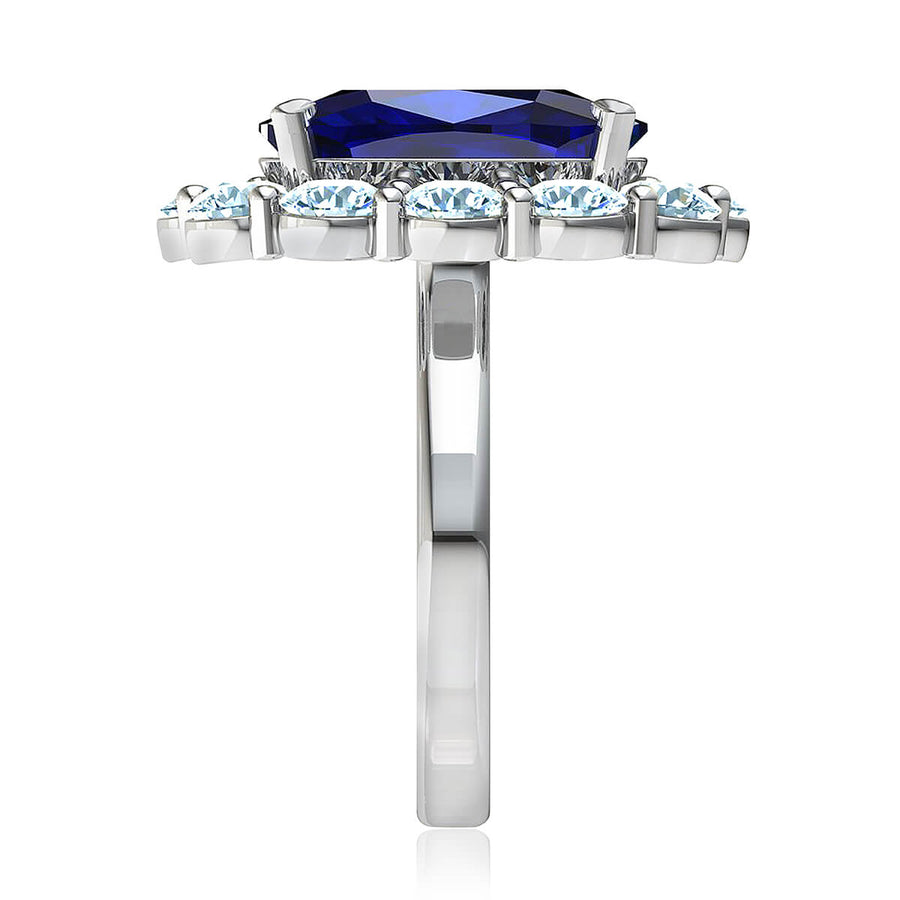 Eugenia Blue Sapphire & Diamond Ring