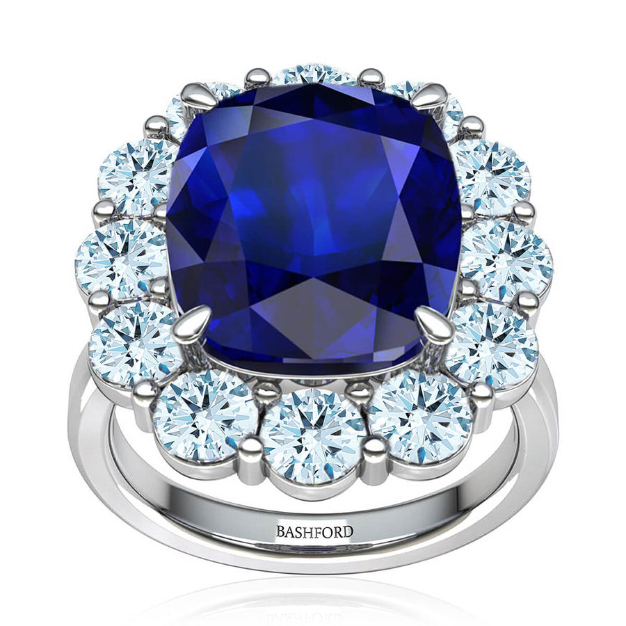 Eugenia Blue Sapphire & Diamond Ring