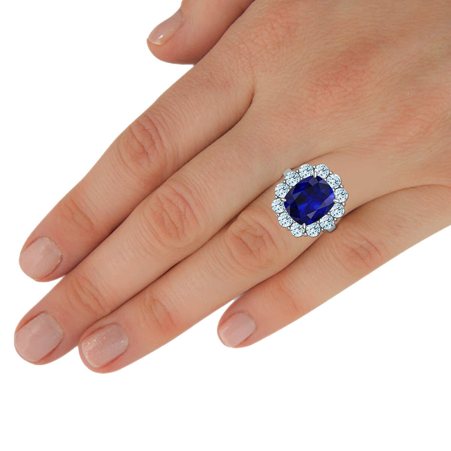 Eugenia Blue Sapphire & Diamond Ring