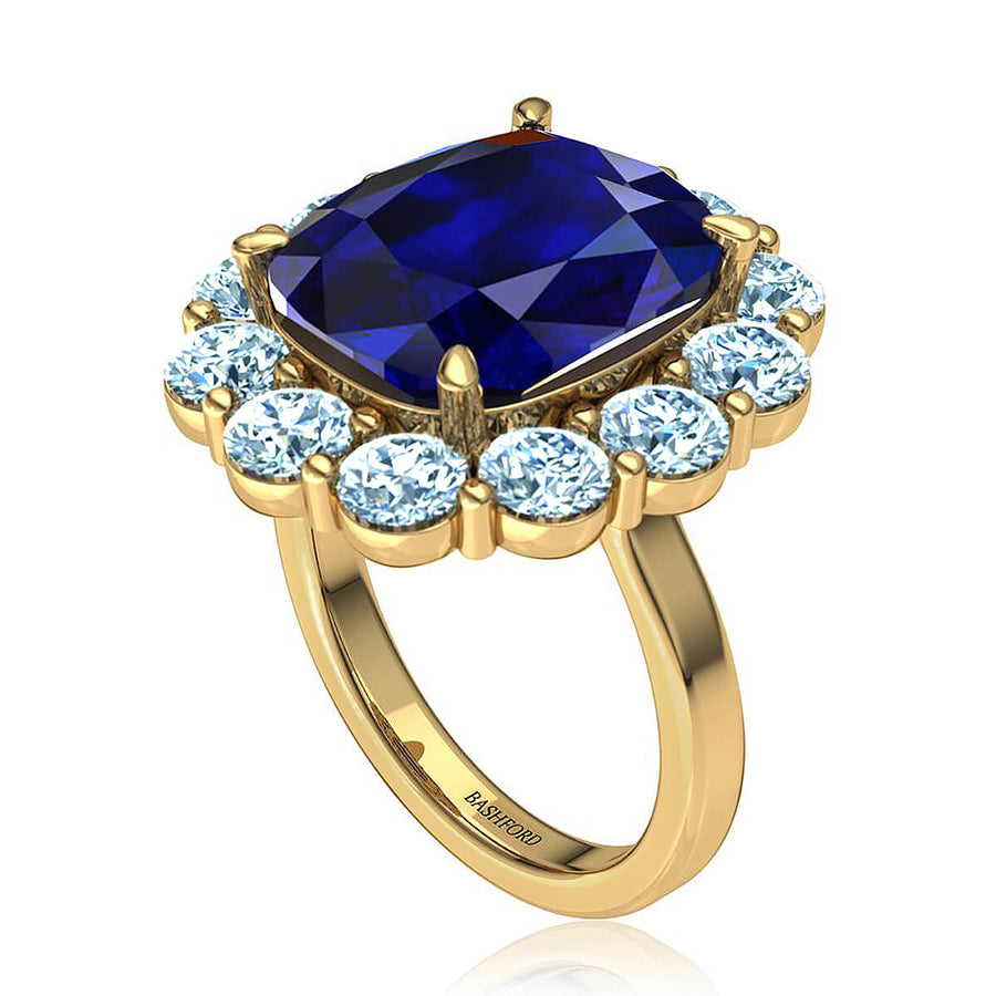 Eugenia Blue Sapphire & Diamond Ring