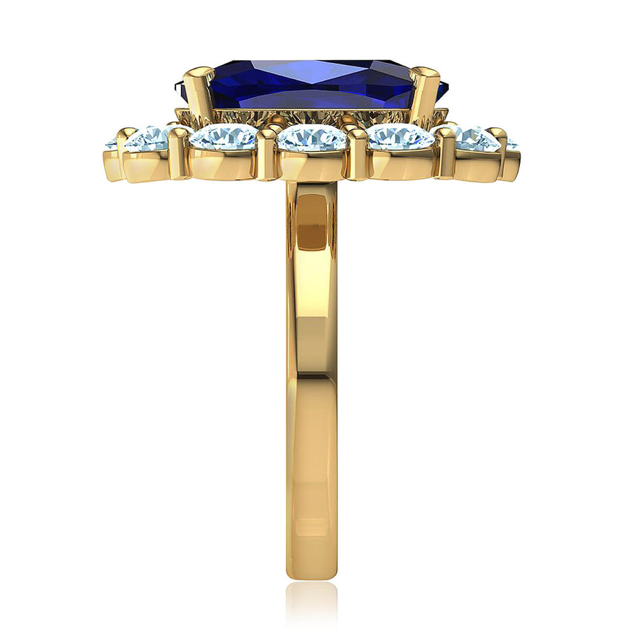 Eugenia Blue Sapphire & Diamond Ring
