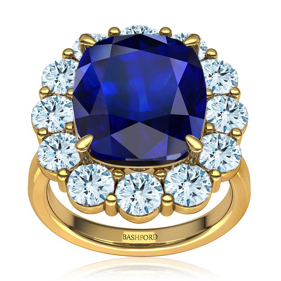 Eugenia Blue Sapphire & Diamond Ring