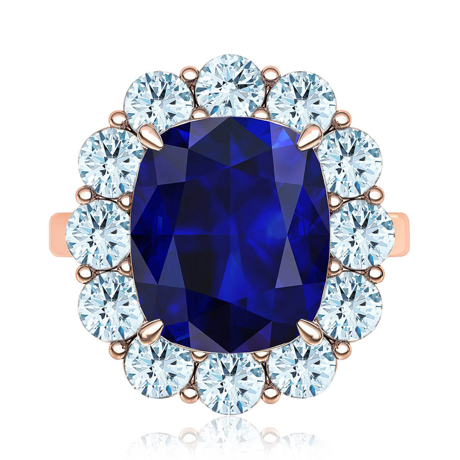 Eugenia Blue Sapphire & Diamond Ring