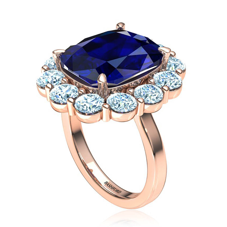 Eugenia Blue Sapphire & Diamond Ring