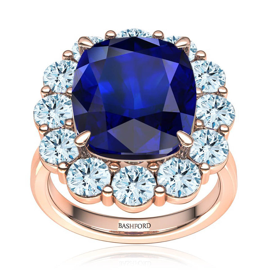 Eugenia Blue Sapphire & Diamond Ring