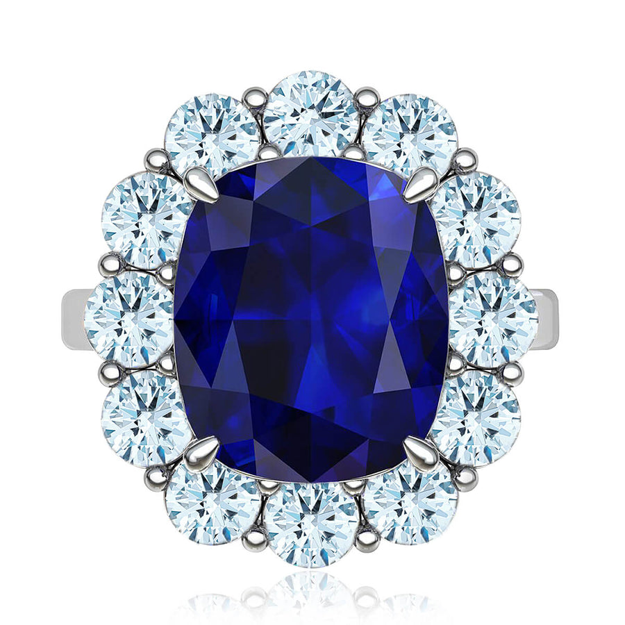 Eugenia Blue Sapphire & Diamond Ring