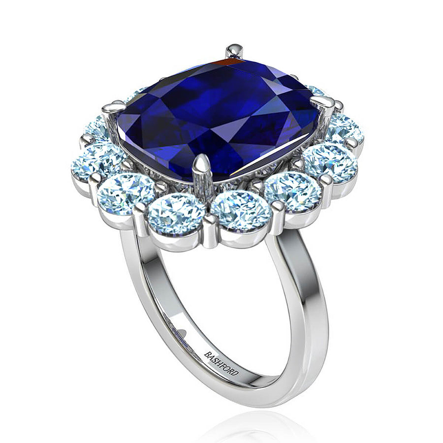 Eugenia Blue Sapphire & Diamond Ring