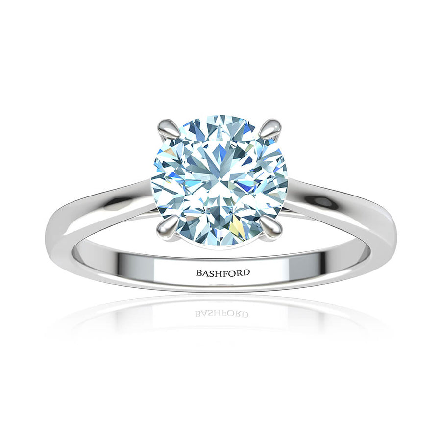 Four-Prong Petite Comfort Fit Ring