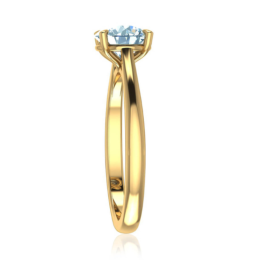 Four-Prong Petite Comfort Fit Ring