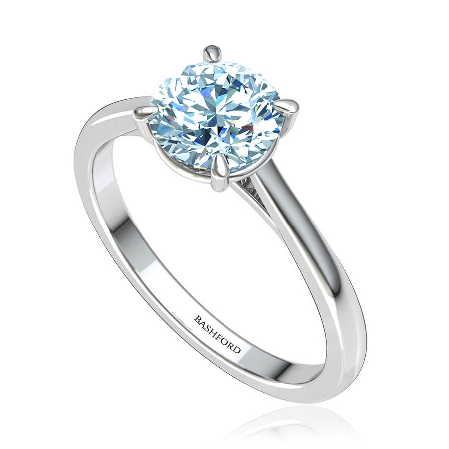 Four-Prong Petite Comfort Fit Ring